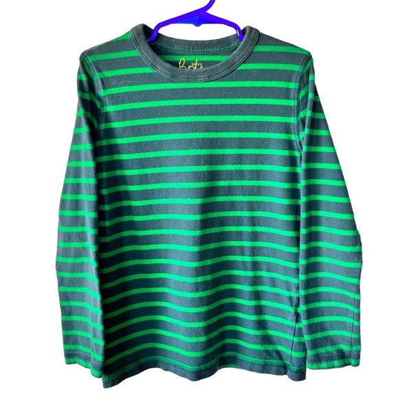 Boden Other - Boden Boys Green Striped Long Sleeve Cotton Tee Size 7